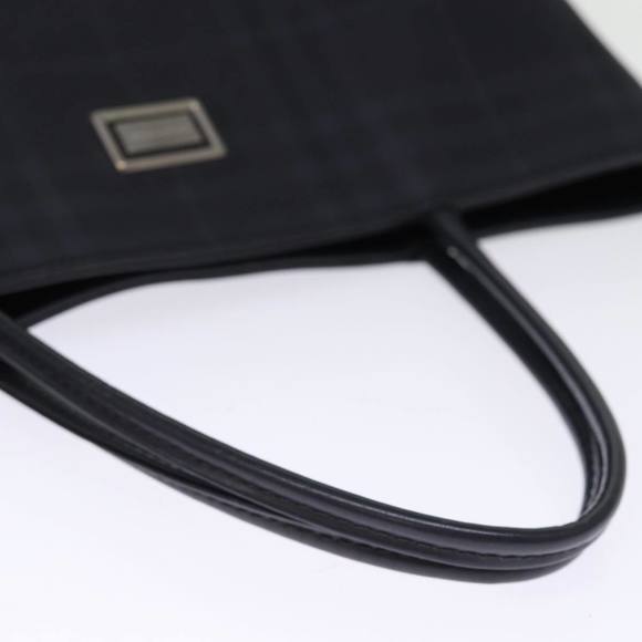 BURBERRY Nova Check Hand Bag Coated Canvas Black Auth bs14826 - Picture 7 of 16